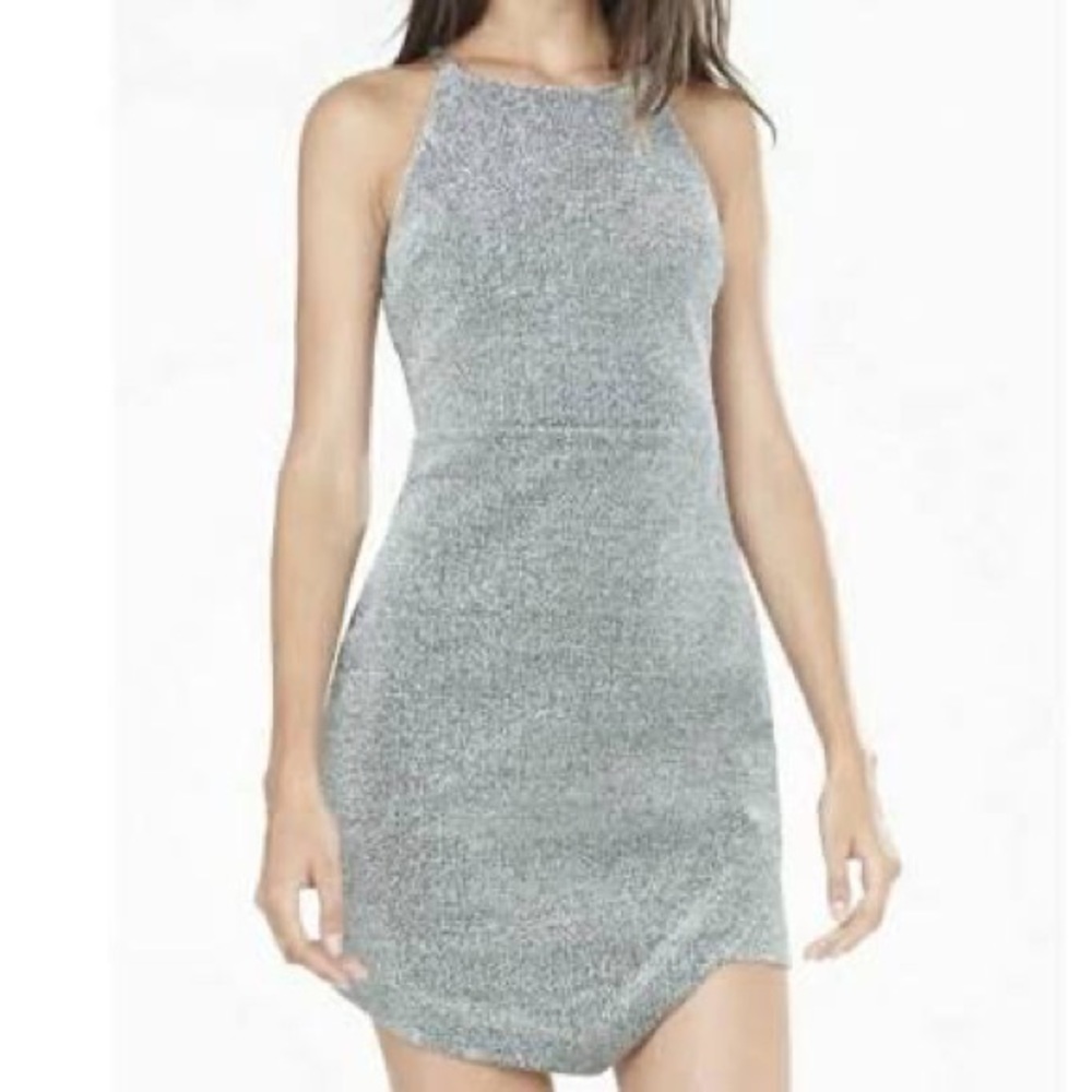 Express sparkle silver dress - size 2